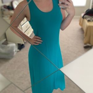 Teal loose stretch dress